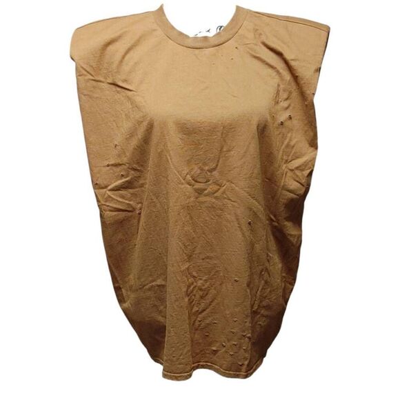 Sandrine Rose x Free People Shoulder Padded  Muscle Tank Sz M - Picture 3 of 8